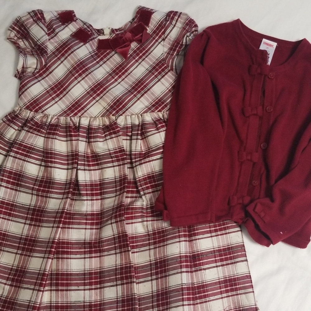 Gymboree dress with matching cardigan